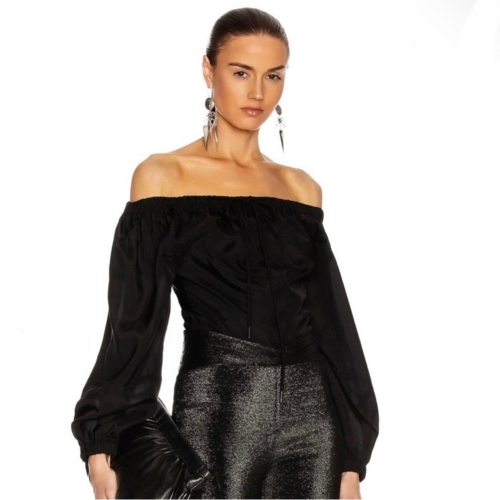 NEW RTA REVOLVE BLACK OFF-THE-SHOULDER TOP - Picture 1 of 9